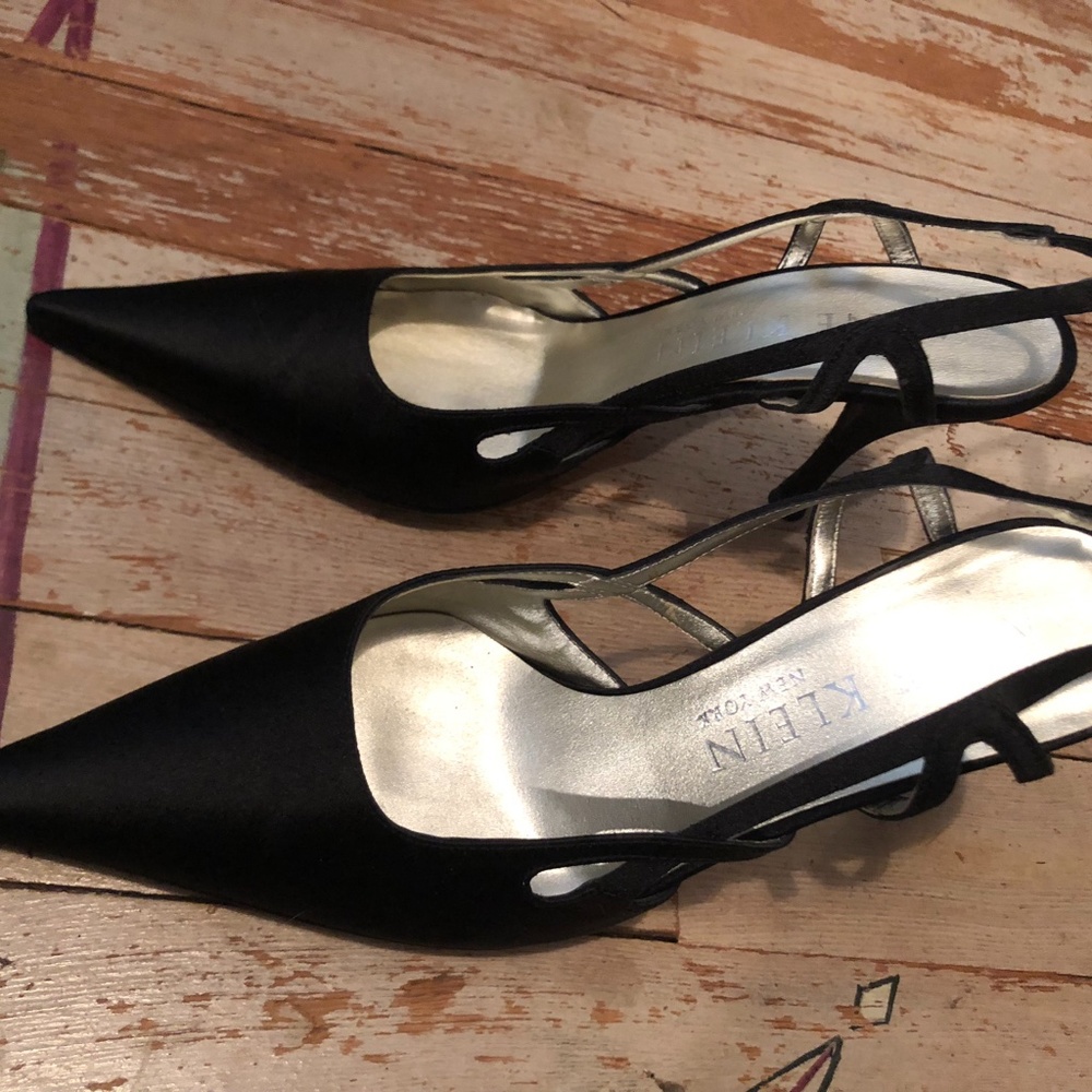 Back Strap Satin Dress Shoes - Made in Italy